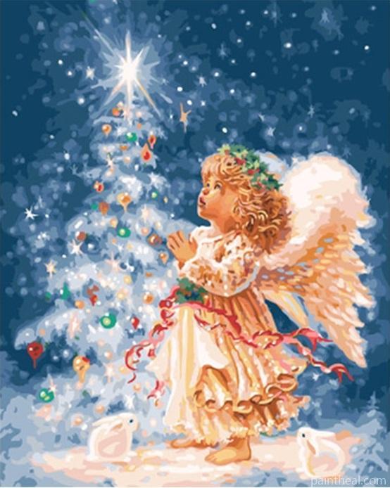 Christmas Angel Painting By Numbers Kits
