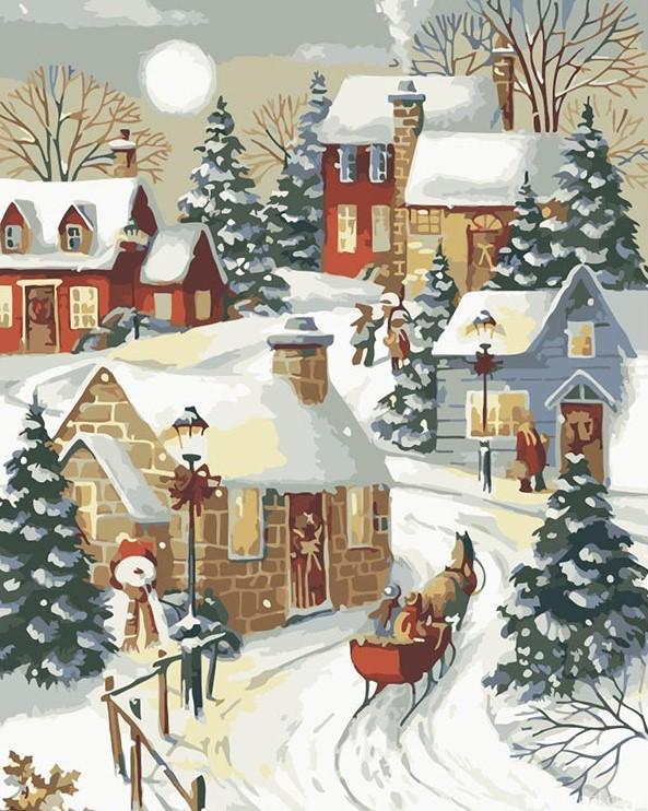 Christmas Sleigh Ride Painting By Numbers Kits