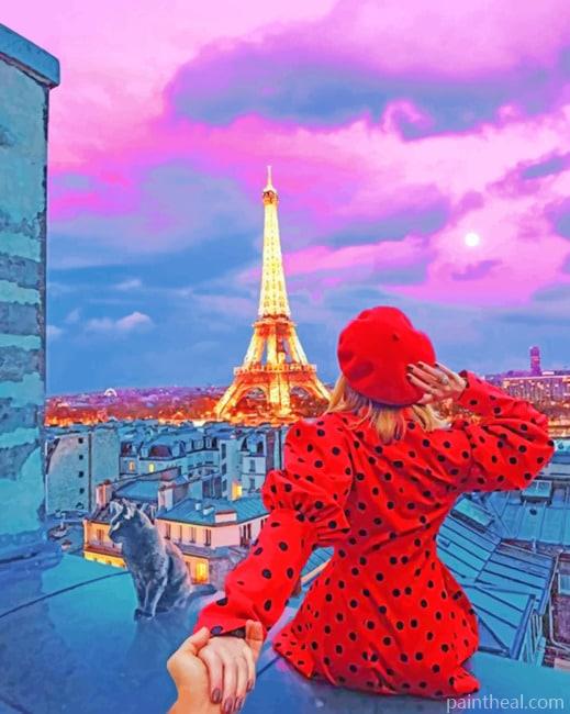 Follow Me To Paris Travel Painting By Numbers Kits