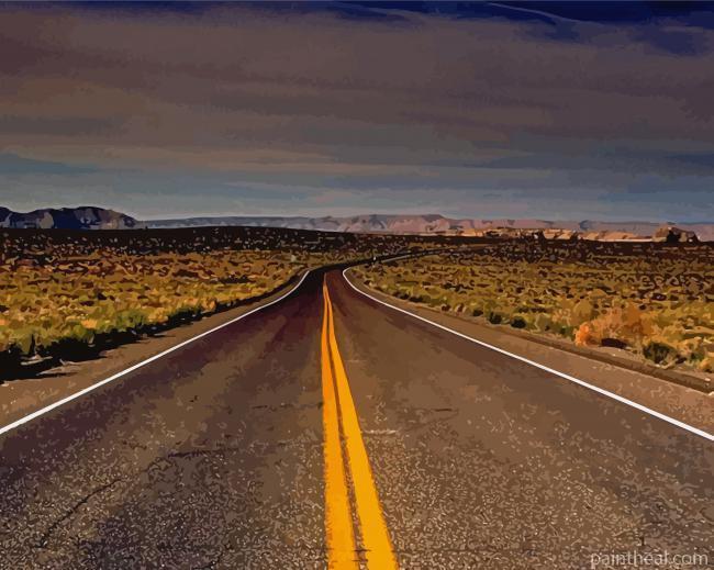 Unknown Deserted Road Painting By Numbers Kits