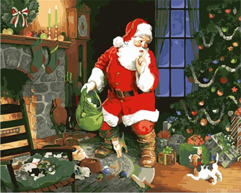 Santa Claus People Painting By Numbers Kits