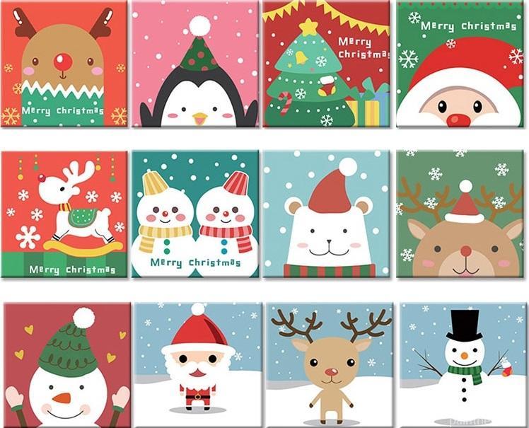 Cartoon Christmas Animals Animals Painting By Numbers Kits