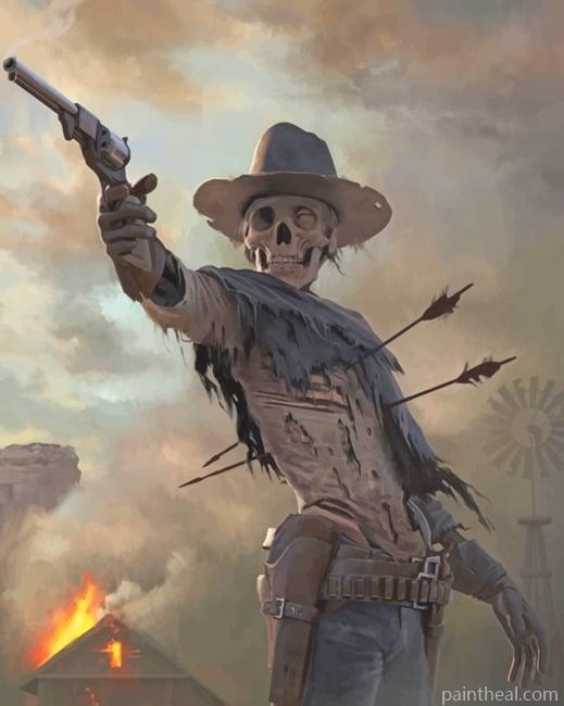 Gunslinger Skull NEW Painting By Numbers Kits