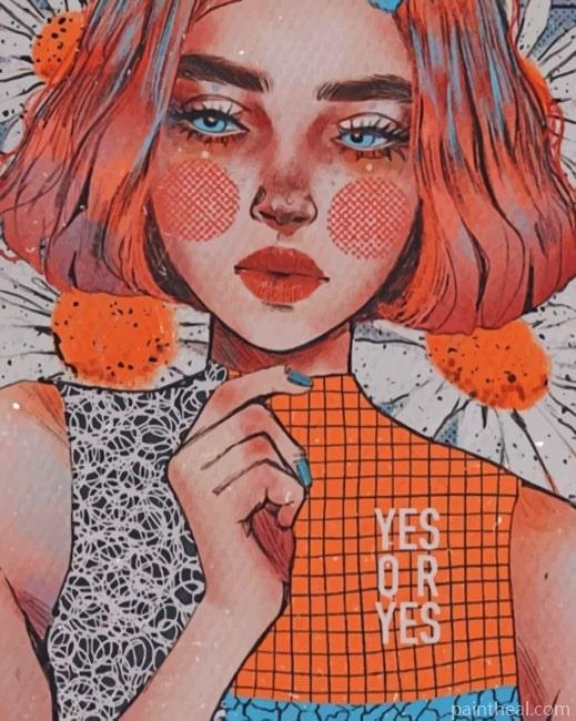 Beautiful Girl Vitkaninn Art Painting By Numbers Kits