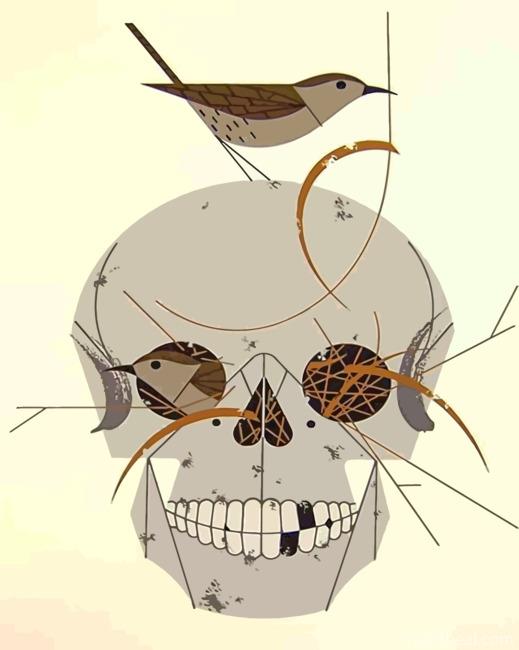 Charley Harper Skull Painting By Numbers Kits