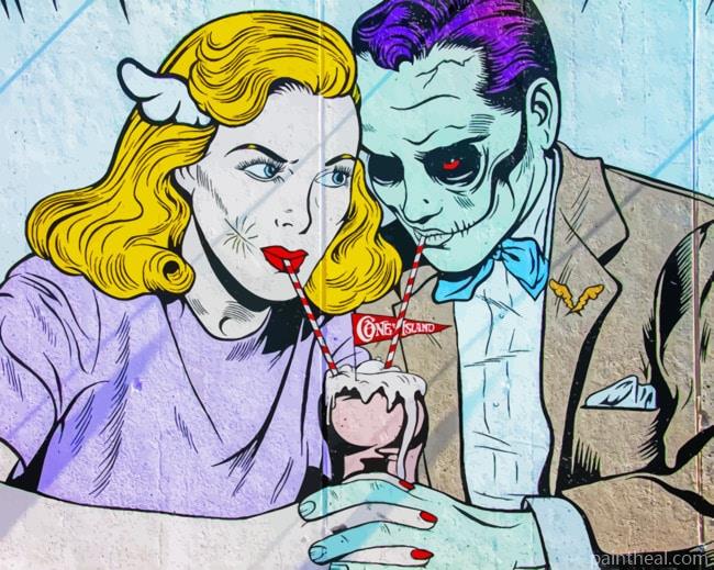 Couple Pop Art Painting By Numbers Kits