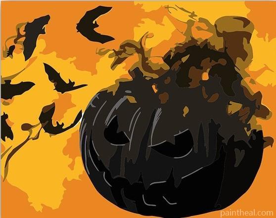 Halloween Pumpkin Painting By Numbers Kits