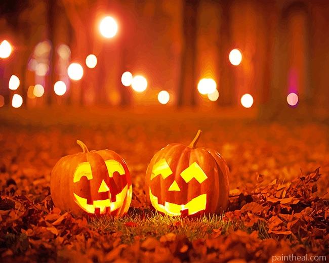 halloween light up pumpkin NEW Painting By Numbers Kits