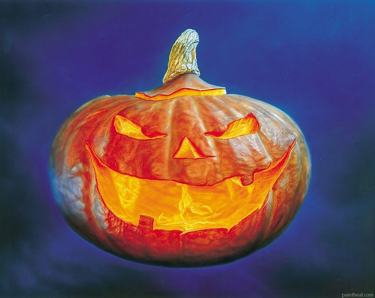 Carved Pumpkin Still Life Painting By Numbers Kits