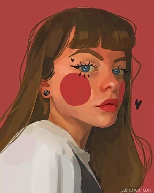 Beautiful Girl Illustration Art Painting By Numbers Kits