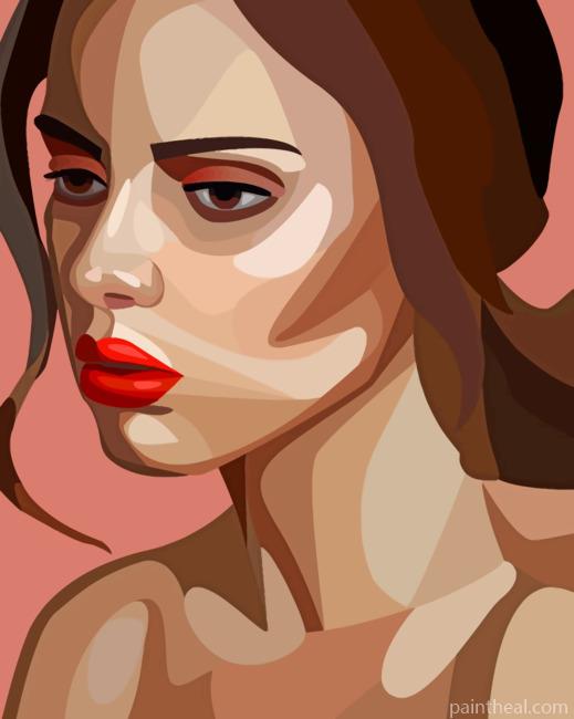 Woman Illustration Painting By Numbers Kits