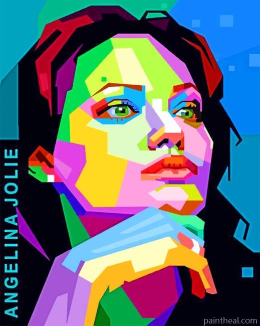 Angelina Jolie Colored Painting By Numbers Kits
