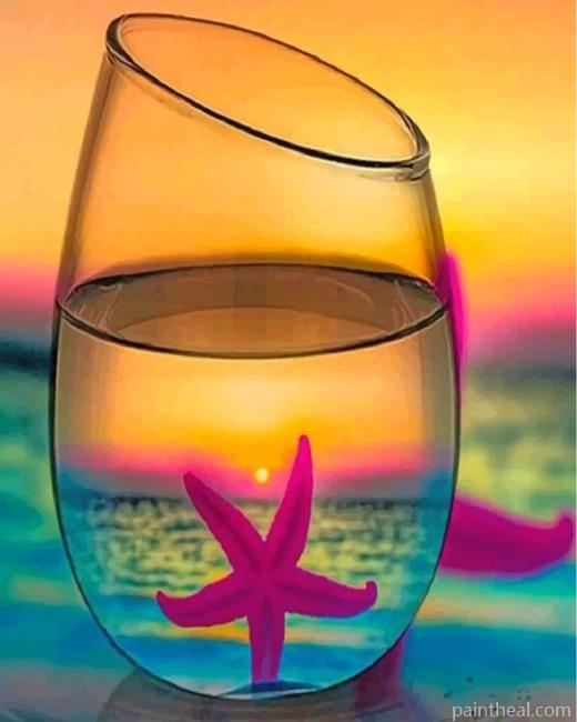 Starfich In A Glass Painting By Numbers Kits