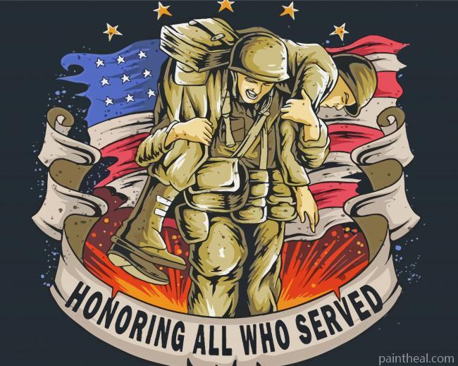 Veteran Illustration Painting By Numbers Kits