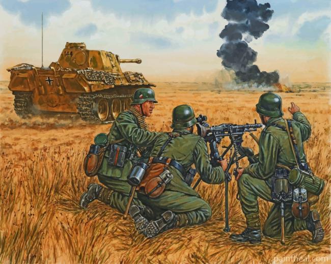 Military Soldiers In War Painting By Numbers Kits