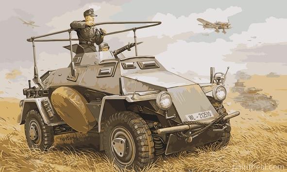 Military Vehicle Painting By Numbers Kits