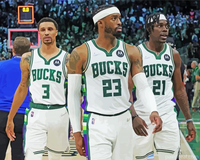 Milwaukee Bucks Players Painting By Numbers Kits