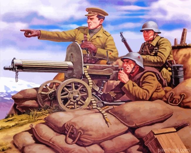 Military Soldiers Painting By Numbers Kits