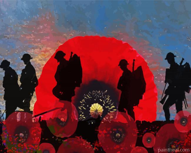 Remembrance Day Soldiers Painting By Numbers Kits