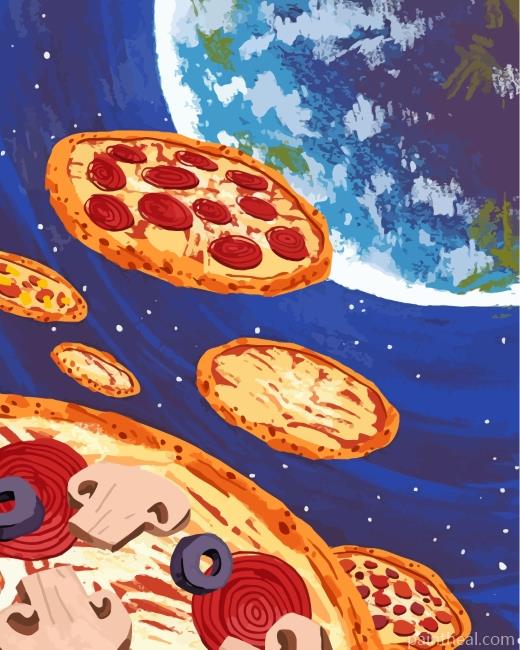 Space Pizzas Painting By Numbers Kits