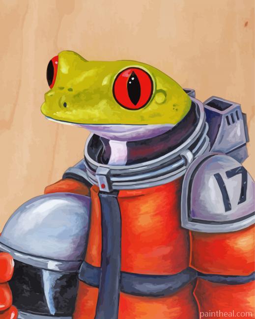 Aesthetic Space Frog Painting By Numbers Kits