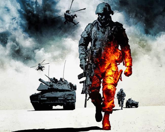 Army In War Painting By Numbers Kits