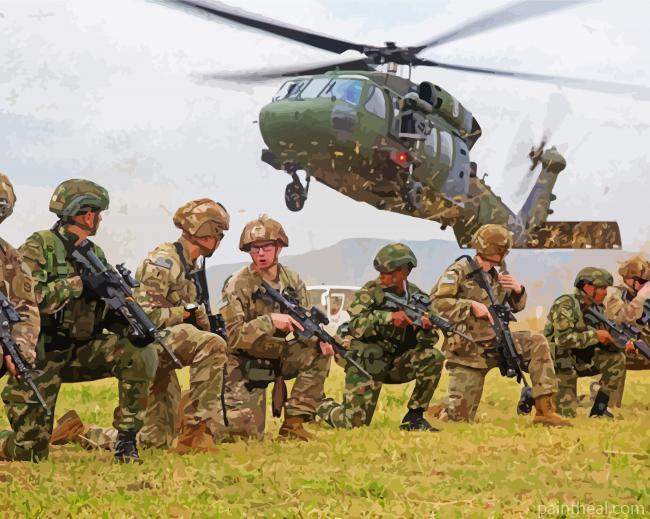 Aesthetic Army Airborne Painting By Numbers Kits