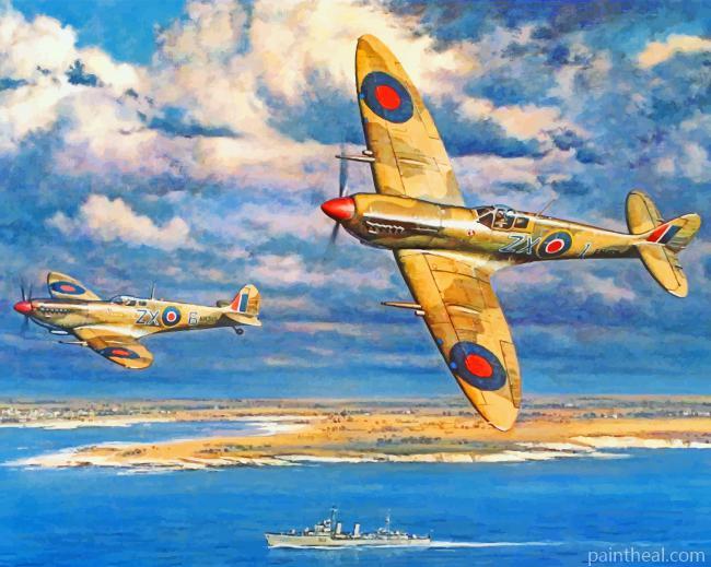Aesthetic Spitfire Airplanes Painting By Numbers Kits
