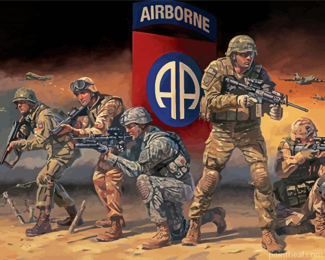 Paratroopers Answering The Call 82nd Airborne Painting By Numbers Kits