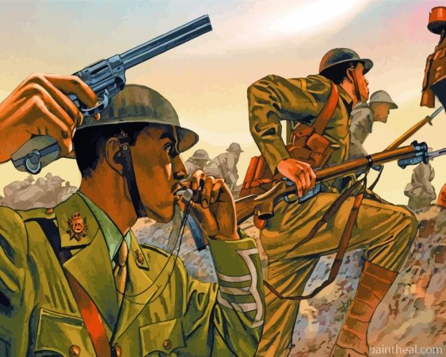 War Military Painting By Numbers Kits