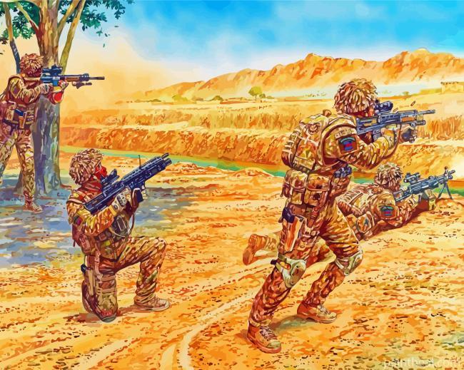 UK Soldiers Painting By Numbers Kits