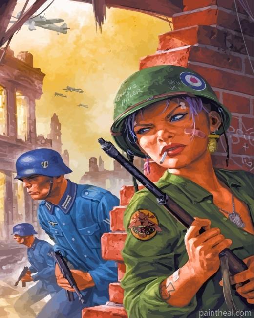 Warrior Woman Painting By Numbers Kits