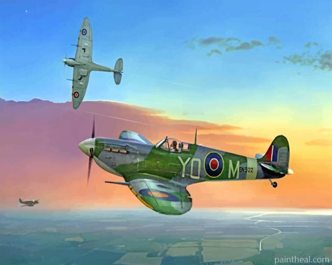 Spitfire Illustration Painting By Numbers Kits