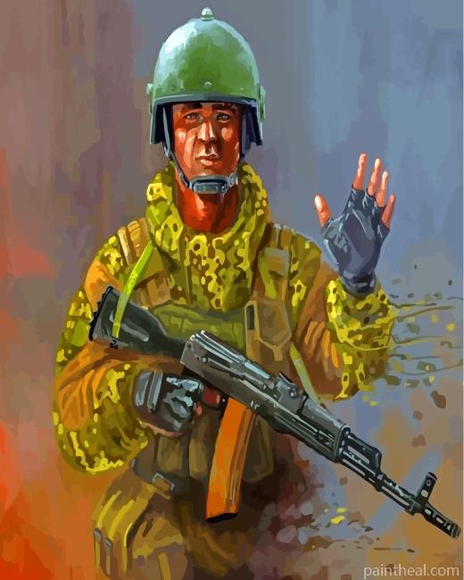 Sad Soldier Painting By Numbers Kits