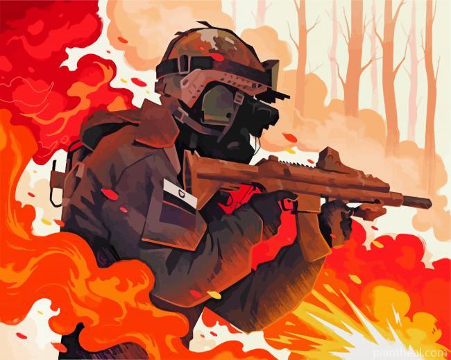 Soldier In War Painting By Numbers Kits