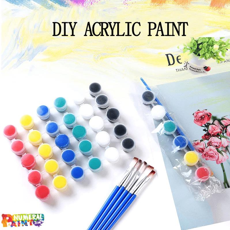 6-8 Acrylic Paint Set For Painting By Numbers Kits