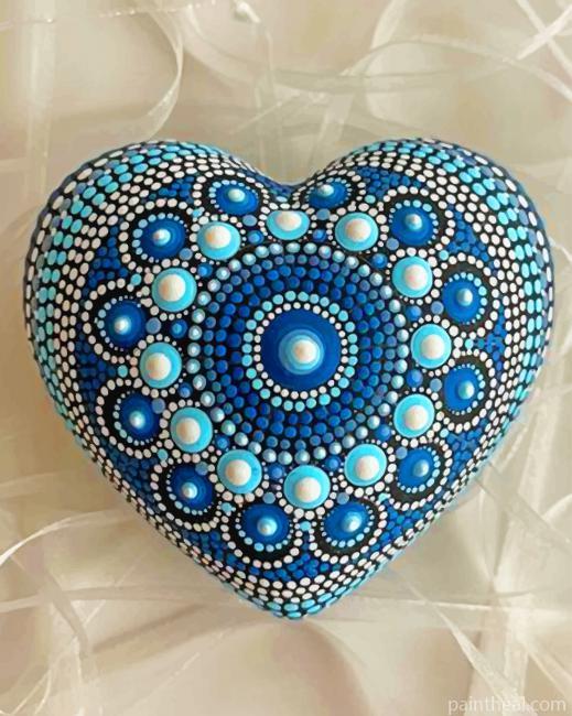 Aesthetic Mandala Heart Painting By Numbers Kits