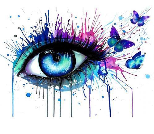 Splatter Eye With Butterfly Painting By Numbers Kits