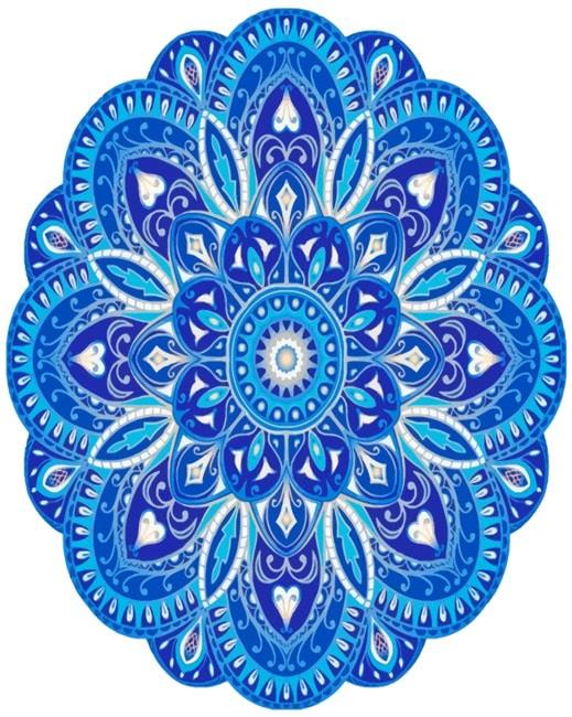 Blue Mandala Peace Painting By Numbers Kits