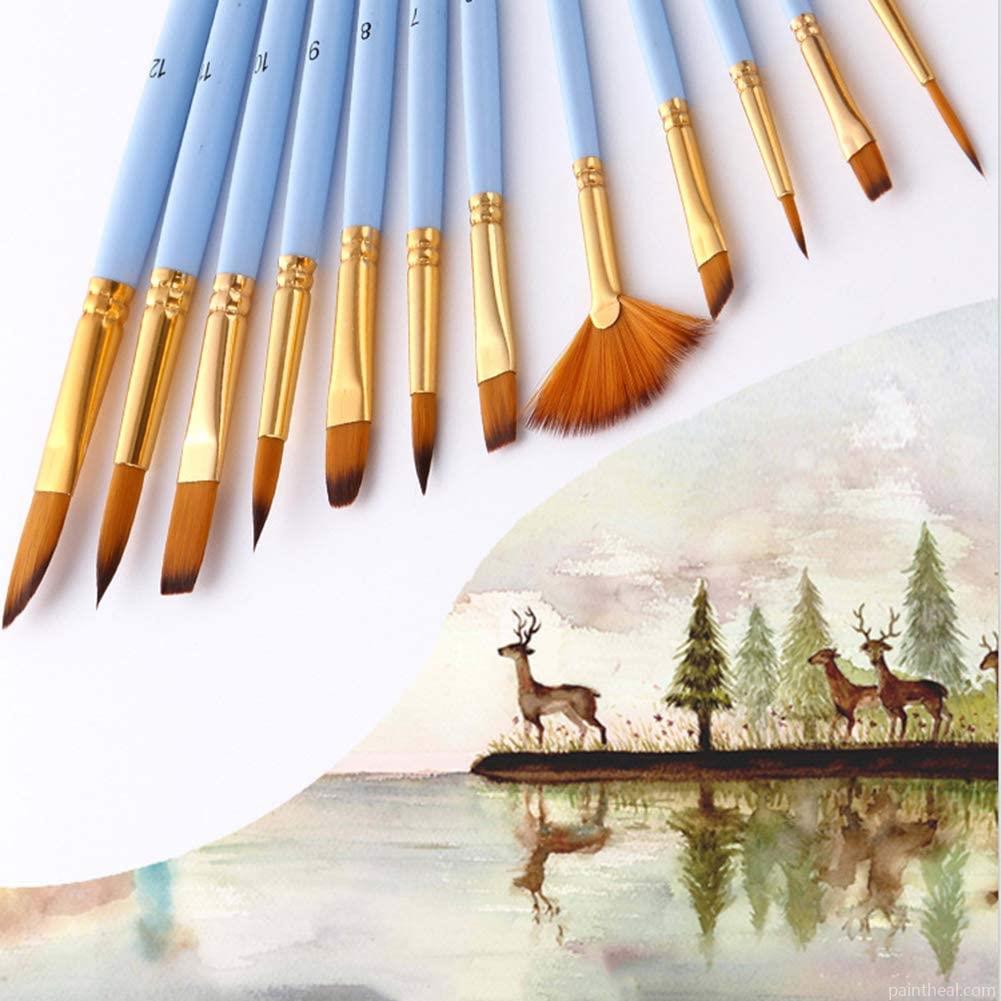 Bristle Paint Brush Set Painting By Numbers Kits