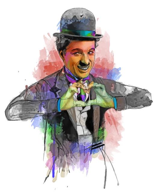 Charlie Chaplin Splatter Painting By Numbers Kits