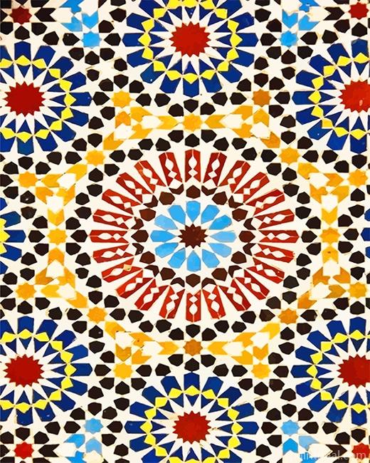 Moroccan Mosaic Painting By Numbers Kits