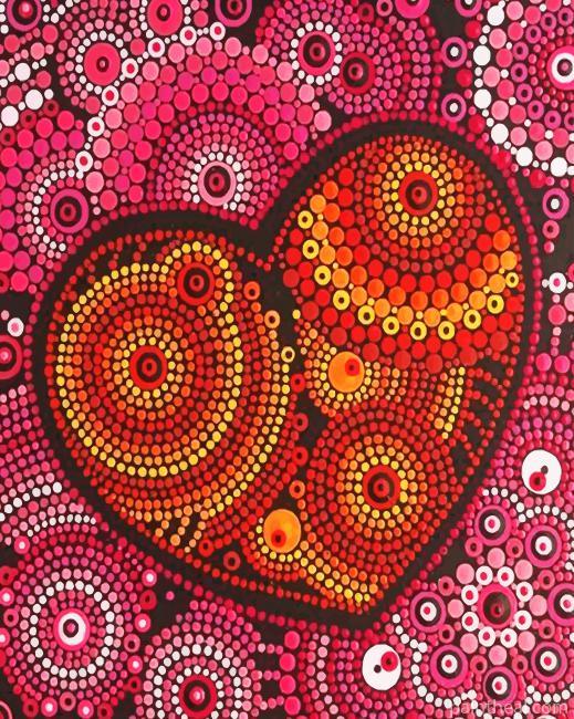 Mandala Heart Painting By Numbers Kits