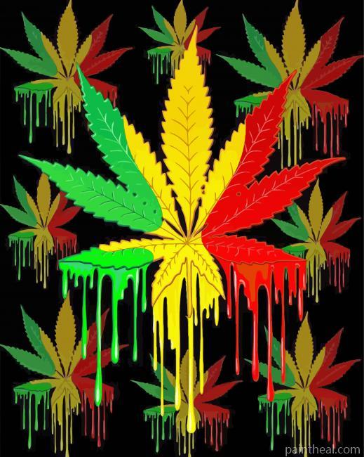 Cannabis Leaf Painting By Numbers Kits