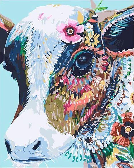 Abstract Cow Animals Painting By Numbers Kits