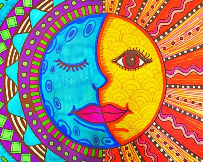 Sun And Mooon Painting By Numbers Kits