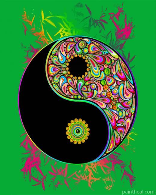 Yin And Yang Mandala Painting By Numbers Kits