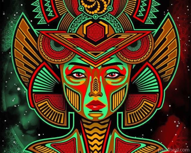 Colorful Psychedelic Woman Painting By Numbers Kits