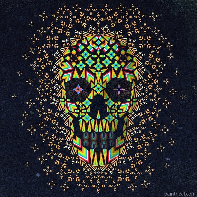 Mandala Skull Abstract Painting By Numbers Kits