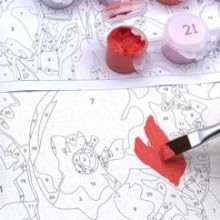 Find the corresponding color according to the numbers on the canvas